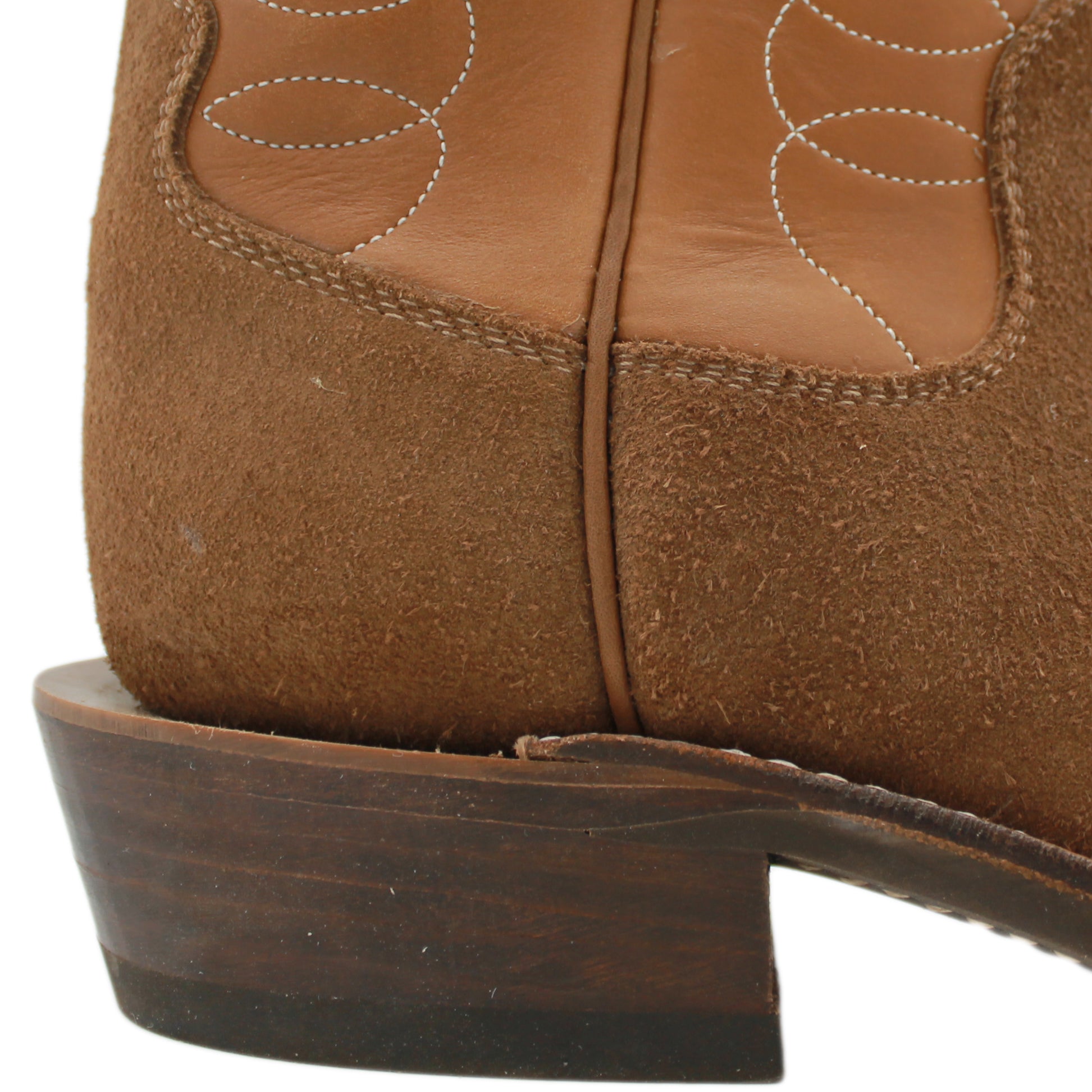 12" Brown upper w/ Loops Stitching

Saddle Timberjack Rough Out Steer Vamp

Wide French Square Toe

Slightly Tapered Heel