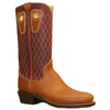 14" Wine Upper w/ Diamond Stitching

Bourbon Waxed Steer Vamp

Wide French Square Toe

Slightly Tapered Heel