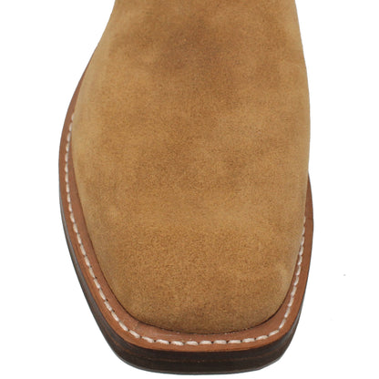 14" Blue Upper w/ Beck Classic Stitching

Buckskin Steer Rough Out Vamp

Wide French Square Toe

Slightly Tapered Heel