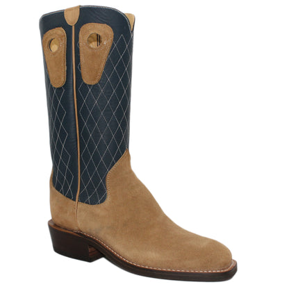14" Blue upper w/ Diamond Stitching

Buckskin Rough Out Steer Vamp

Wide French Square Toe

Slightly Tapered Heel
