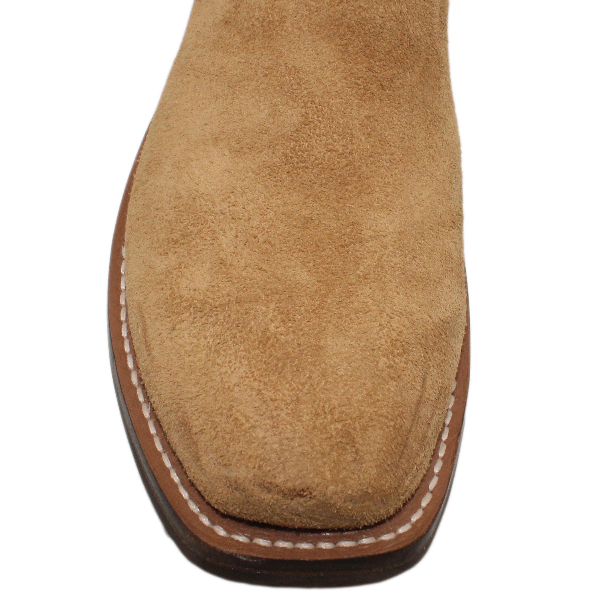 12" Blue upper w/ Loops Stitching

Buckskin Rough Out Steer Vamp

Regular Forties Square Toe

Slightly Tapered Heel