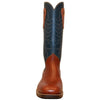 14" Blue upper w/ Beck Classic Stitching

Tan Timberjack Steer Vamp

Wide French Square Toe

Slightly Tapered Heel