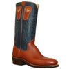 14" Blue upper w/ Beck Classic Stitching

Tan Timberjack Steer Vamp

Wide French Square Toe

Slightly Tapered Heel