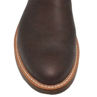 12" Brown Upper w/ Loops Stitching

Brown Timberjack Steer Vamp

Regular Round Toe Toe

Block Heel