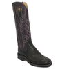 16" Purple Upper w/ Tulip Stitching

Black Steer Vamp

Wide French Square Toe

Block Heel