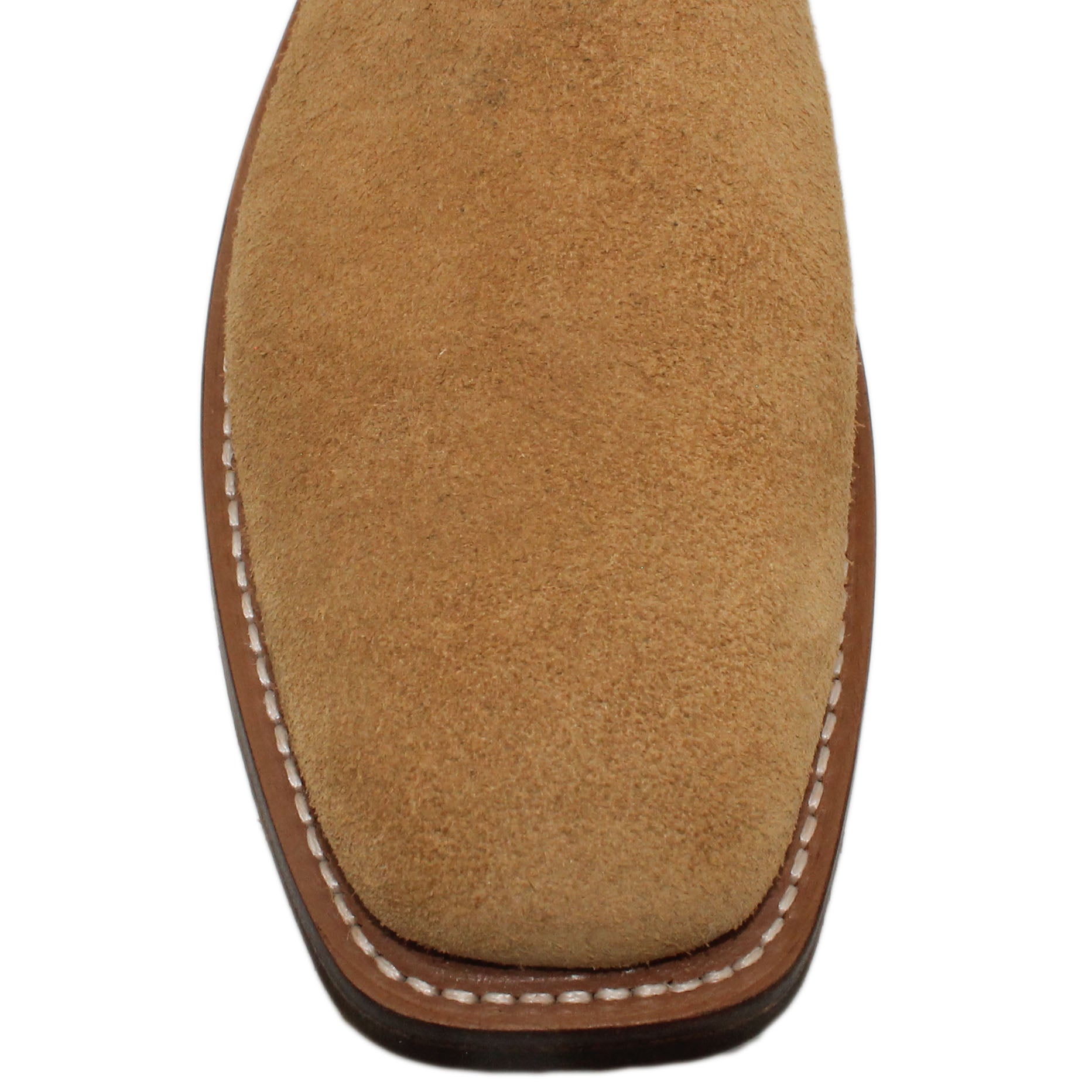 16" Purple Uppers w/ Tulip Stitching

Buckskin Rough Out Steer Vamp

Wide French Square Toe

Slightly Tapered Heel