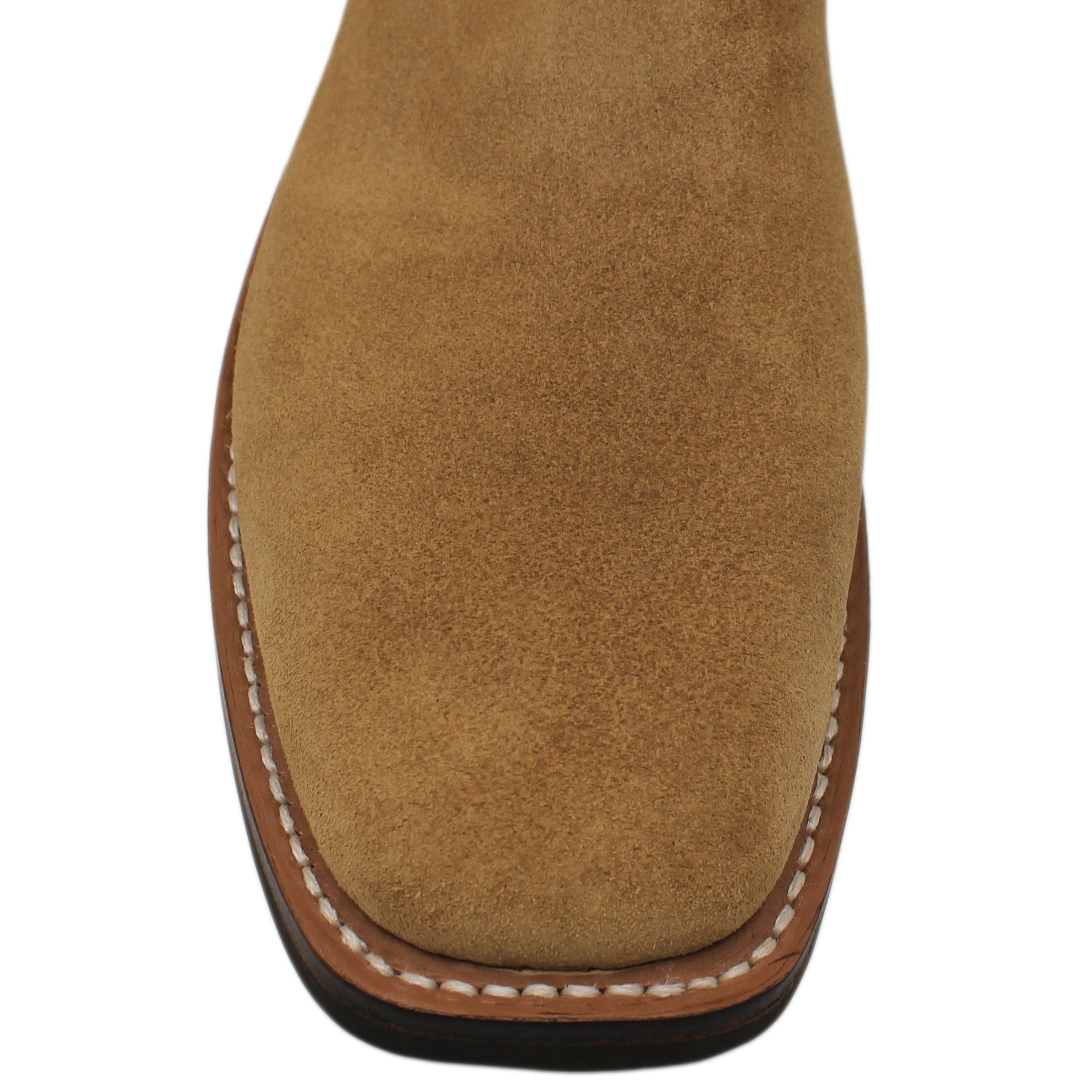 14" Wine Upper w/ Beck Classic Stitching

Buckskin Rough Out Steer Vamp

Wide French Square Toe

Slightly Tapered Heel