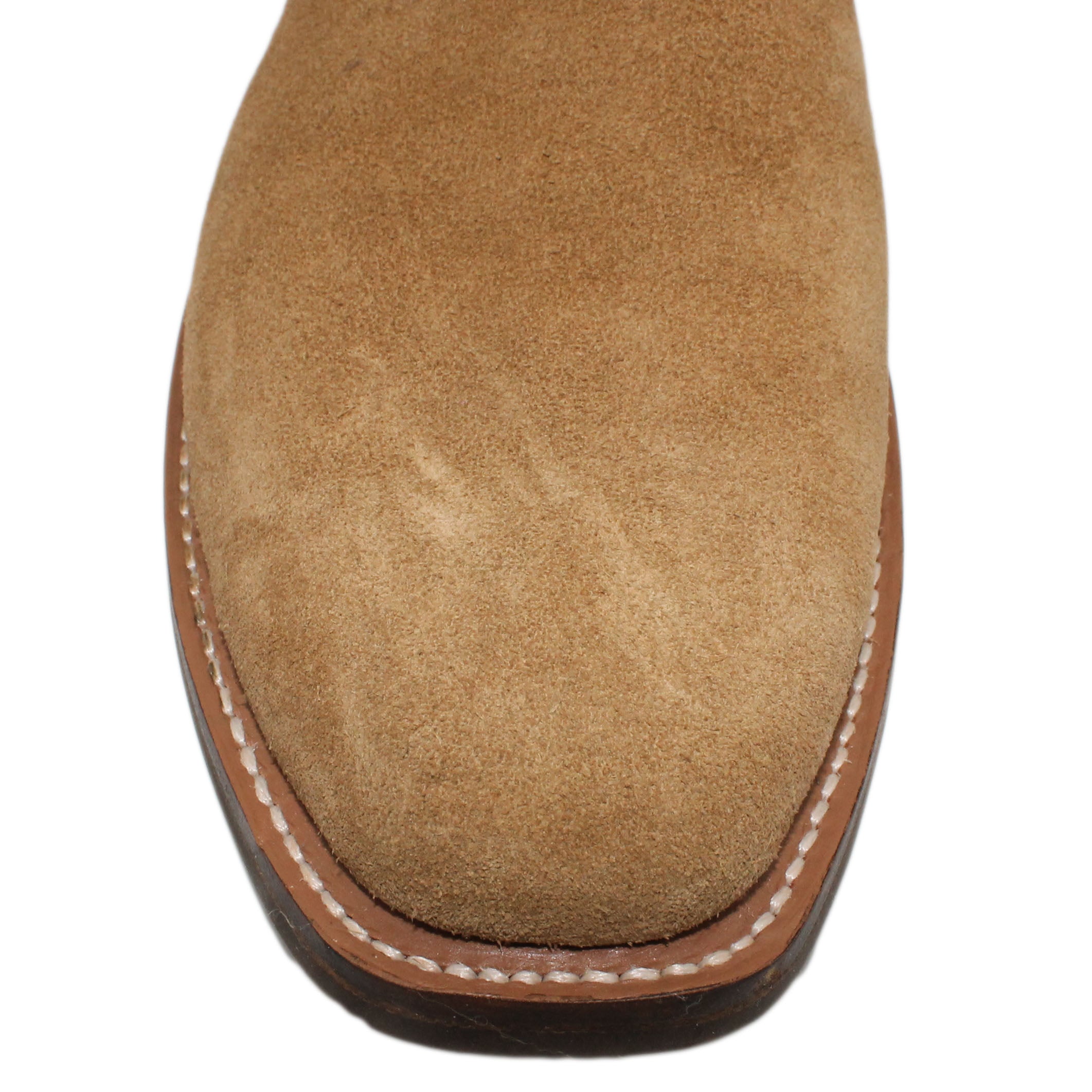 16" Wine Uppers w/ Tulip Stitching

Buckskin Rough Out Steer Vamp

Regular French Square Toe

Slightly Tapered Heel