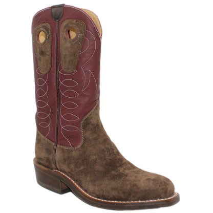 12" Wine upper w/ Loops Stitching

Chocolate Pig Vamp

Regular French Square Toe

Slightly Tapered Heel