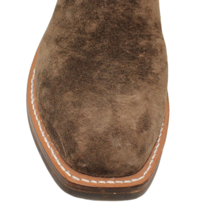 12" Wine upper w/ Loops Stitching

Chocolate Pig Vamp

Regular French Square Toe

Slightly Tapered Heel