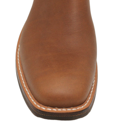 14" Wine Upper w/ Beck Classic Stitching

Saddle Timberjack Steer Vamp

Wide French Square Toe

Block Heel