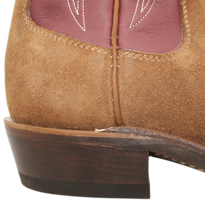 16" Wine Uppers w/ Tulip Stitching

Saddle Timberjack Rough Out Steer Vamp

Wide French Square Toe

Slightly Tapered Heel